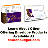 Learn about other offering envelope products available at churchbudget.com